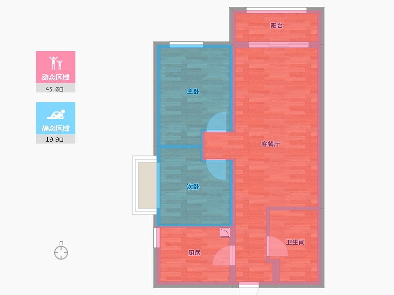 北京-北京市-京投发展公园悦府-58.15-户型库-动静分区