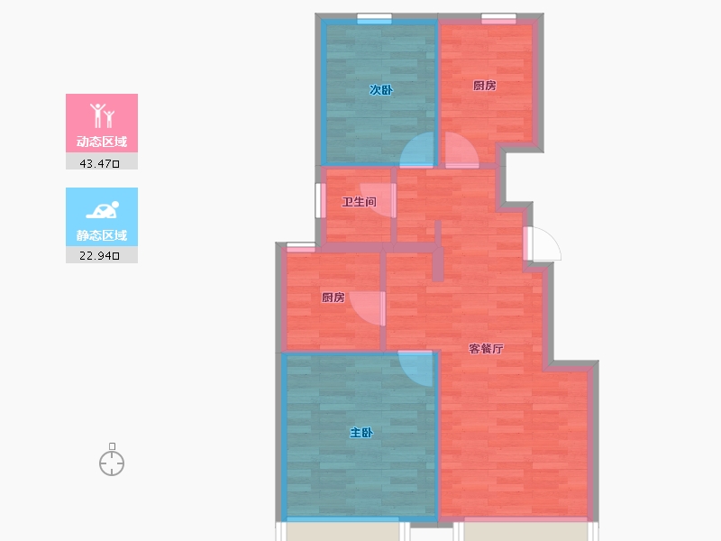 北京-北京市-和悦华玺-59.43-户型库-动静分区