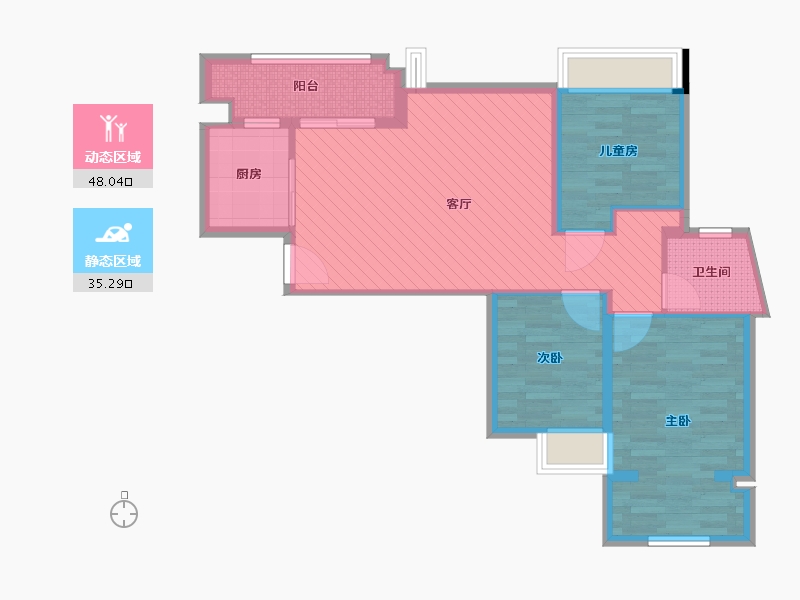 福建省-泉州市-唐厝小区-73.60-户型库-动静分区