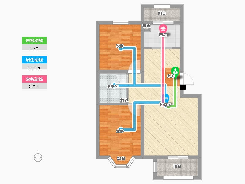 内蒙古自治区-呼和浩特市-易构城小区-66.47-户型库-动静线