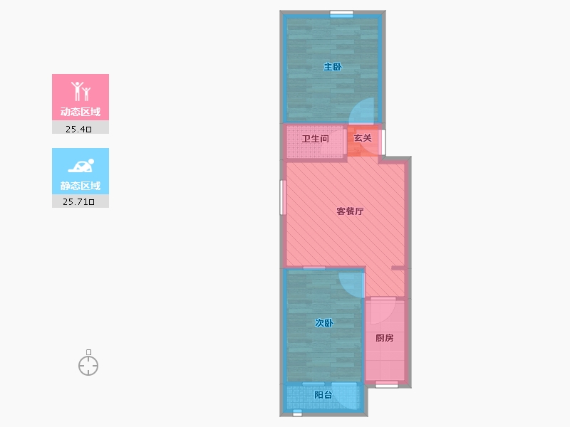 北京-北京市-观音寺小区-44.90-户型库-动静分区