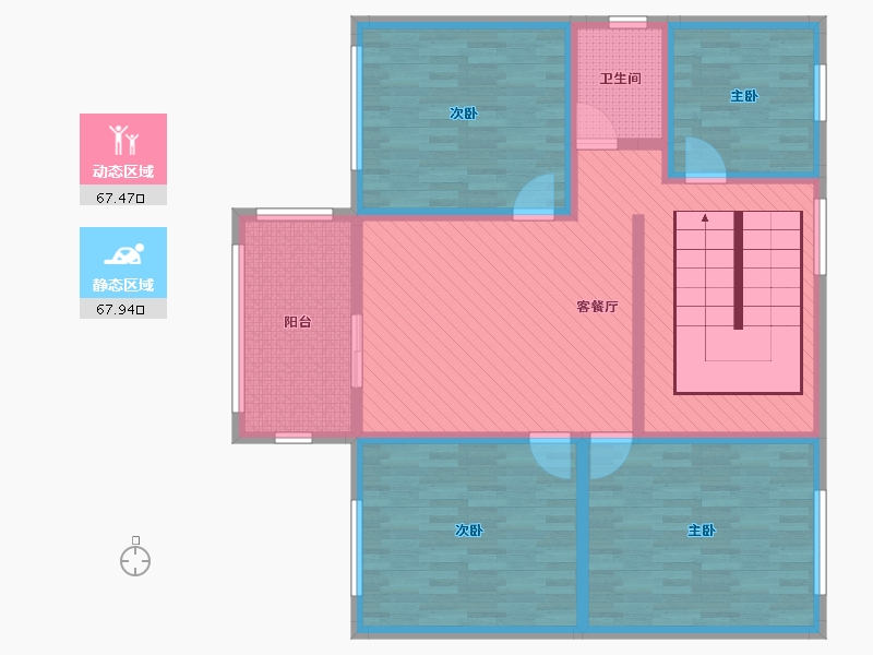 湖南省-衡阳市-衡阳县板市乡-120.24-户型库-动静分区