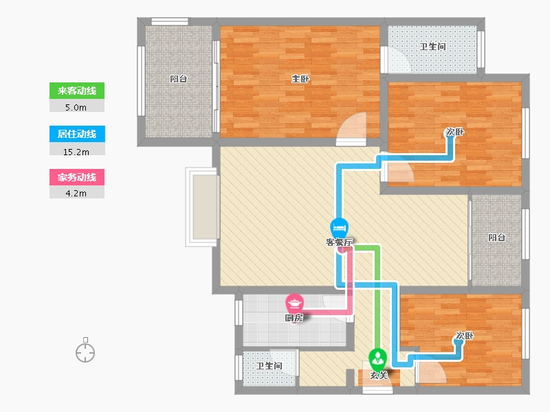 陕西省-延安市-鲁艺一号苑-102.40-户型库-动静线