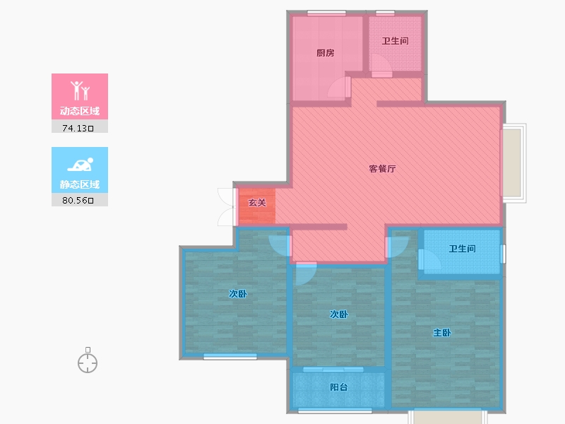 山东省-潍坊市-罗府新城-137.00-户型库-动静分区