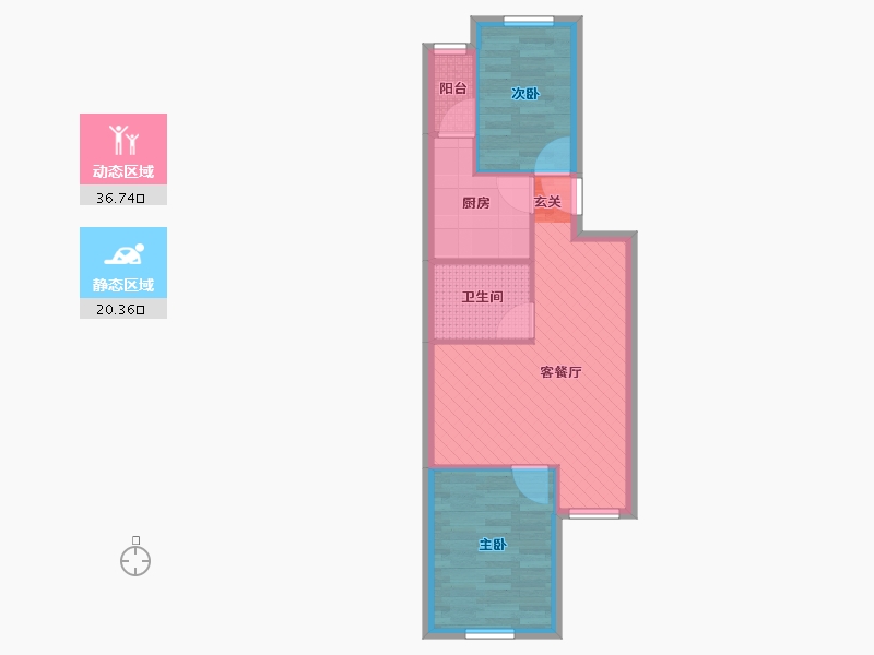 北京-北京市-建业苑-8号楼-50.35-户型库-动静分区