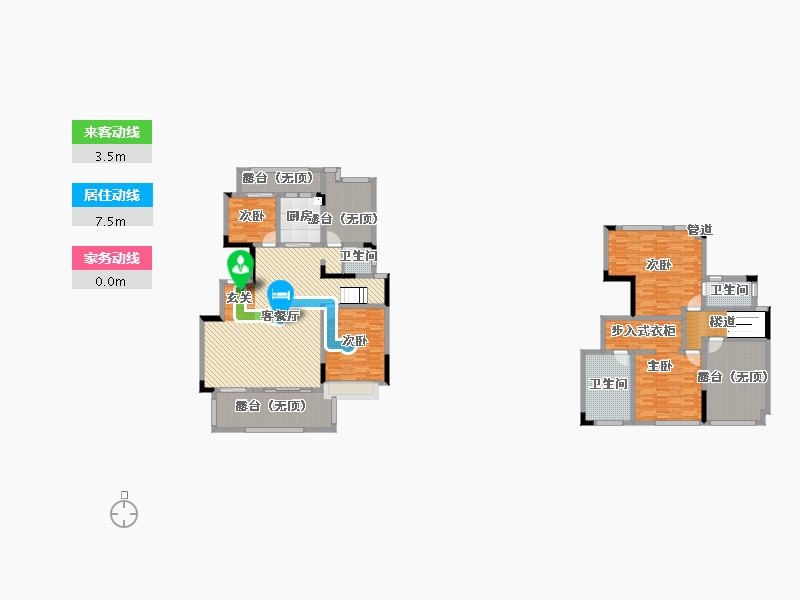 四川省-成都市-蓝光公园华府-209.20-户型库-动静线