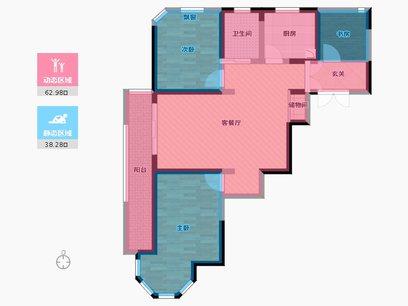 安徽省-安庆市-大发二期青年汇-87.16-户型库-动静分区