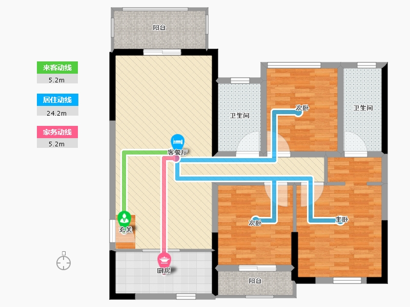 福建省-泉州市-尚都华庭-99.80-户型库-动静线