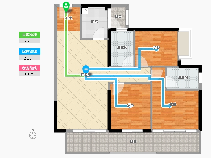 广西壮族自治区-南宁市-大唐天城-91.66-户型库-动静线