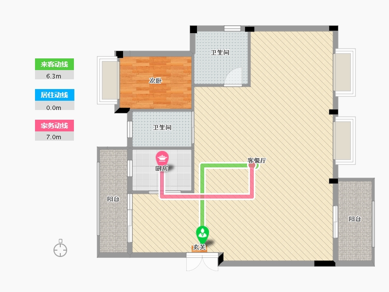 浙江省-嘉兴市-罗马都市-111.24-户型库-动静线