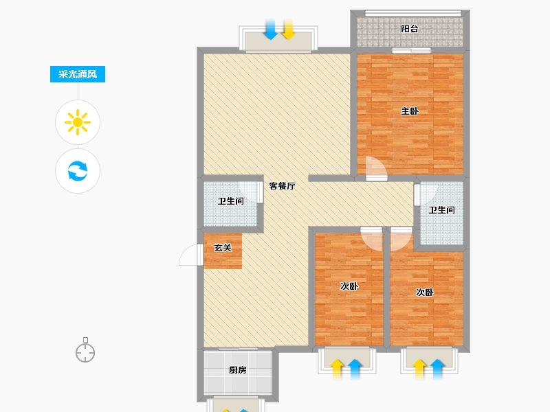 河北省-邯郸市-广电小区-119.87-户型库-采光通风