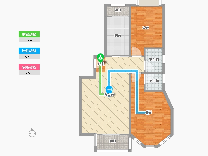 北京-北京市-新华联家园-北区-74.97-户型库-动静线