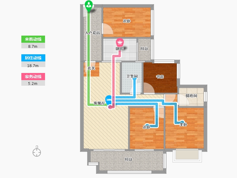 四川省-成都市-西岸观邸-86.30-户型库-动静线