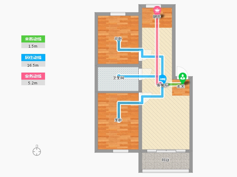 黑龙江省-佳木斯市-建三江华府-65.10-户型库-动静线