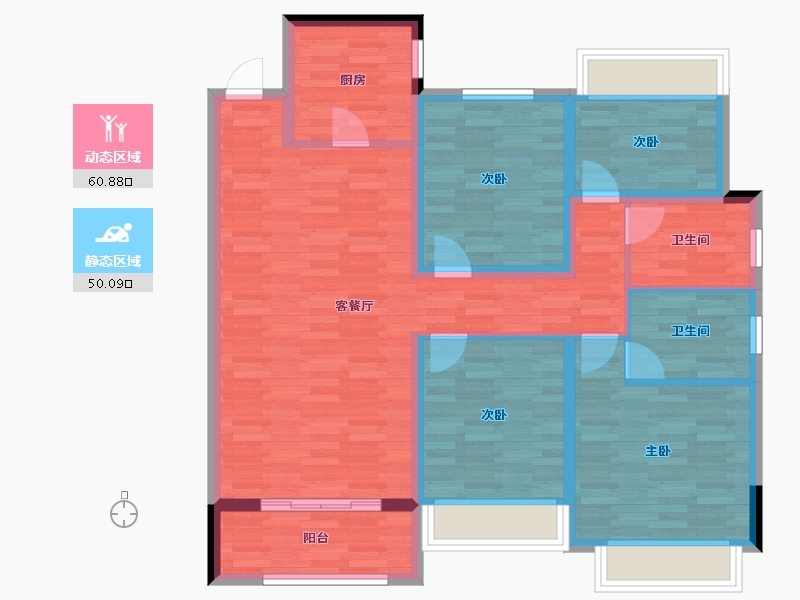 江西省-抚州市-梦湖公馆-99.00-户型库-动静分区