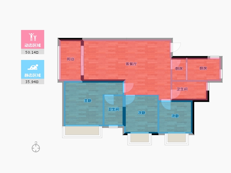 广东省-梅州市-站前安置-77.19-户型库-动静分区