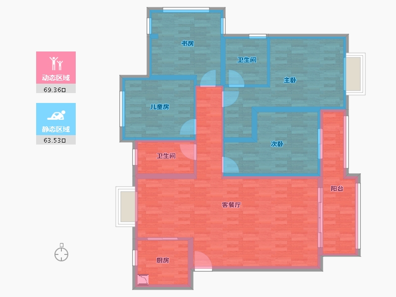 福建省-漳州市-锦绣碧湖-118.99-户型库-动静分区