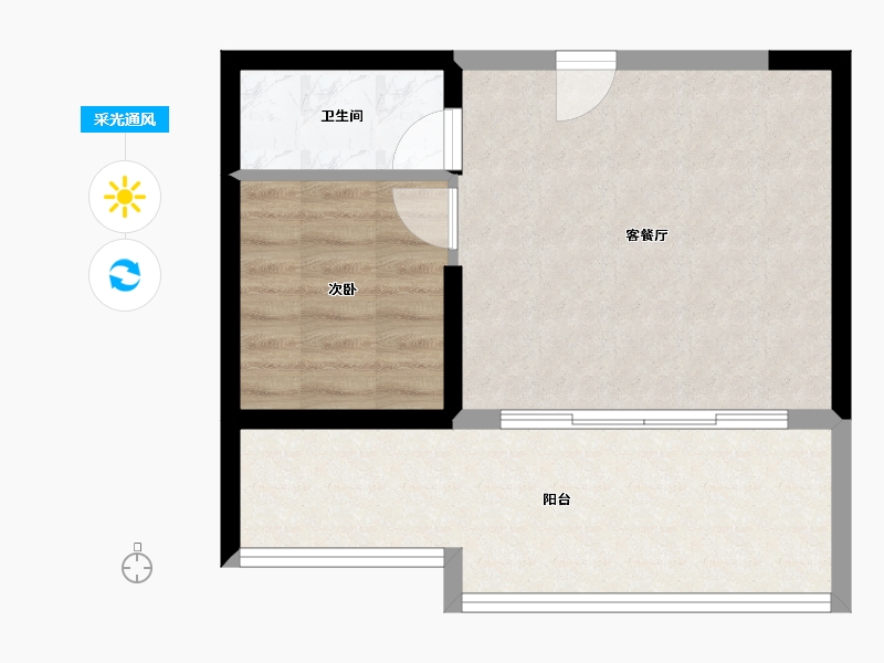 广东省-中山市-海雅君悦花园-48.79-户型库-采光通风