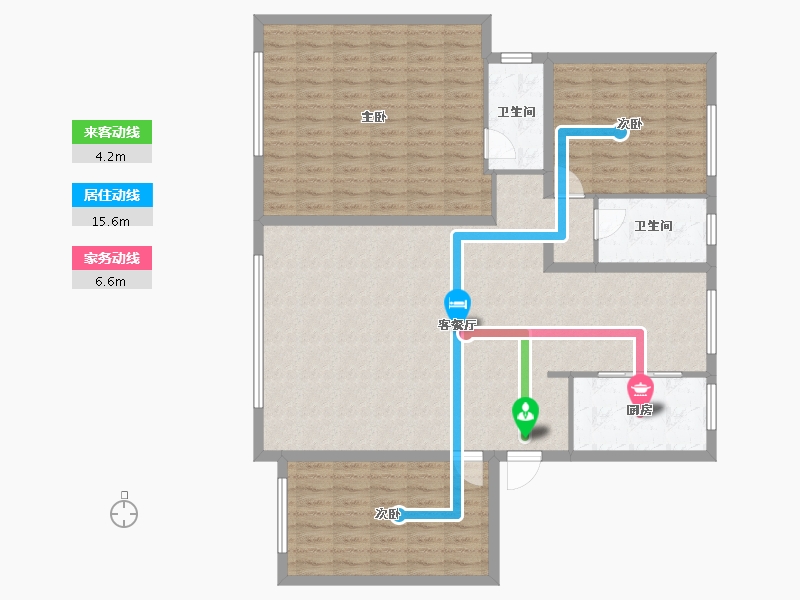 内蒙古自治区-赤峰市-山水城-131.95-户型库-动静线