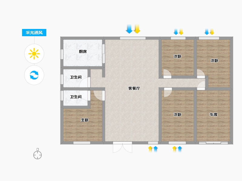 山东省-临沂市-城建时代花园-127.01-户型库-采光通风