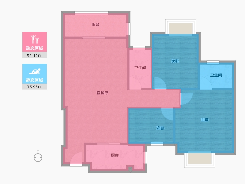 福建省-厦门市-华林金盛-80.77-户型库-动静分区