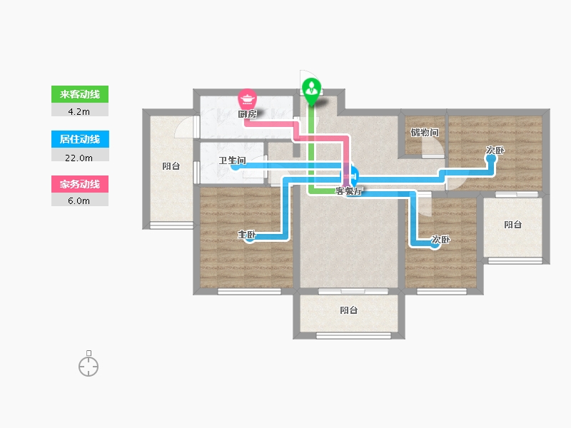 河南省-新乡市-星海国际-80.99-户型库-动静线