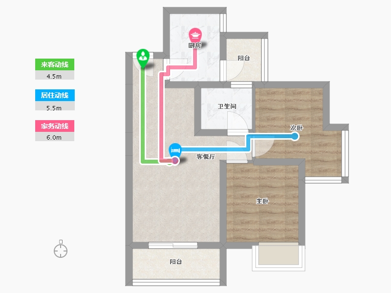 四川省-成都市-胜天人居-51.15-户型库-动静线