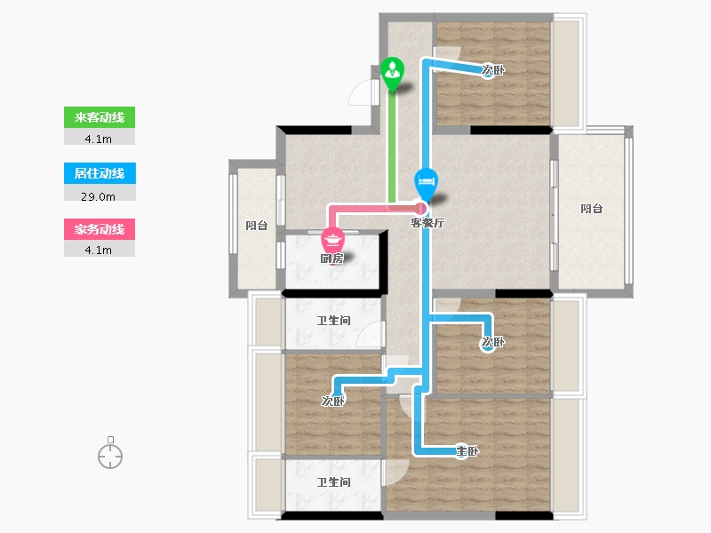 广东省-湛江市-碧桂园盛世名门-111.28-户型库-动静线