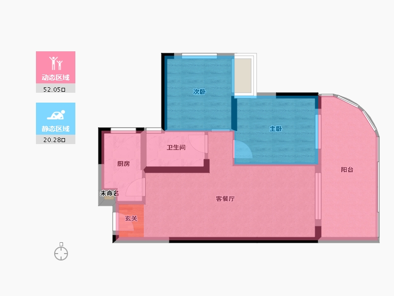 广东省-深圳市-佳兆业山海湾-66.21-户型库-动静分区