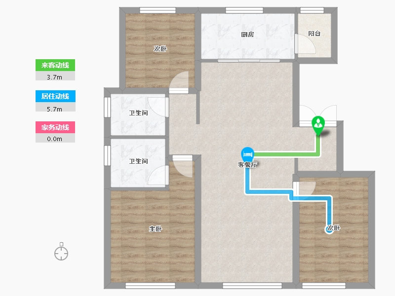 辽宁省-沈阳市-万科翡翠臻园-89.98-户型库-动静线