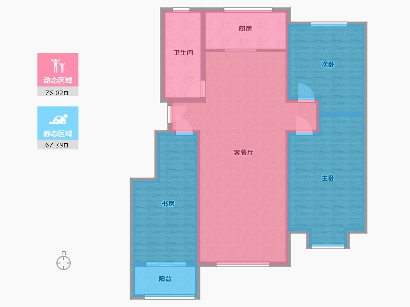 山东省-滨州市-恒基山庄-130.00-户型库-动静分区