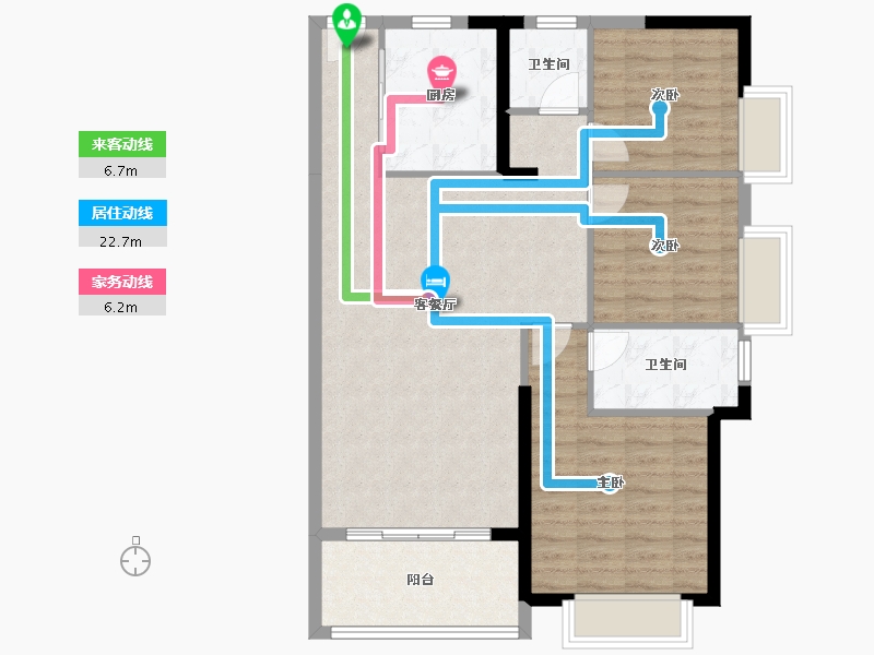 广西壮族自治区-玉林市-江山峰景-90.01-户型库-动静线