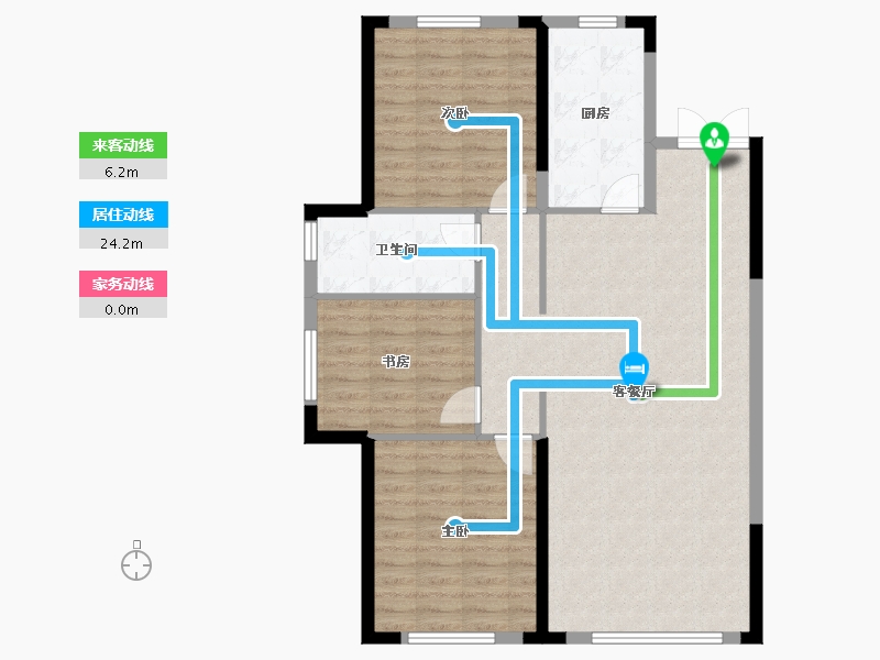 辽宁省-阜新市-翡翠公园-96.01-户型库-动静线