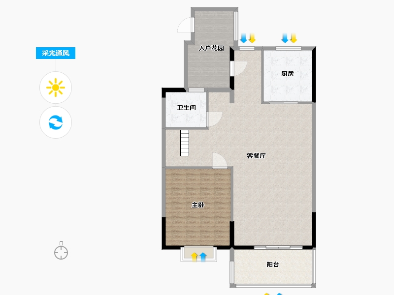 江苏省-泰州市-凤城府-140.00-户型库-采光通风