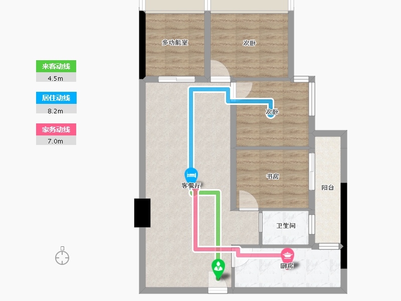 四川省-南充市-南部县白鹤香洲-75.51-户型库-动静线