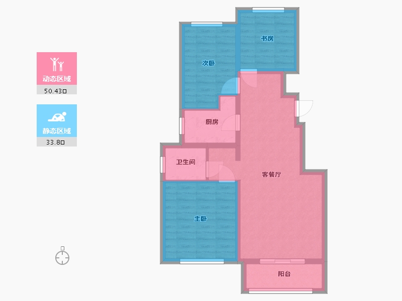 河北省-秦皇岛市-秦皇岛孔雀城-75.00-户型库-动静分区