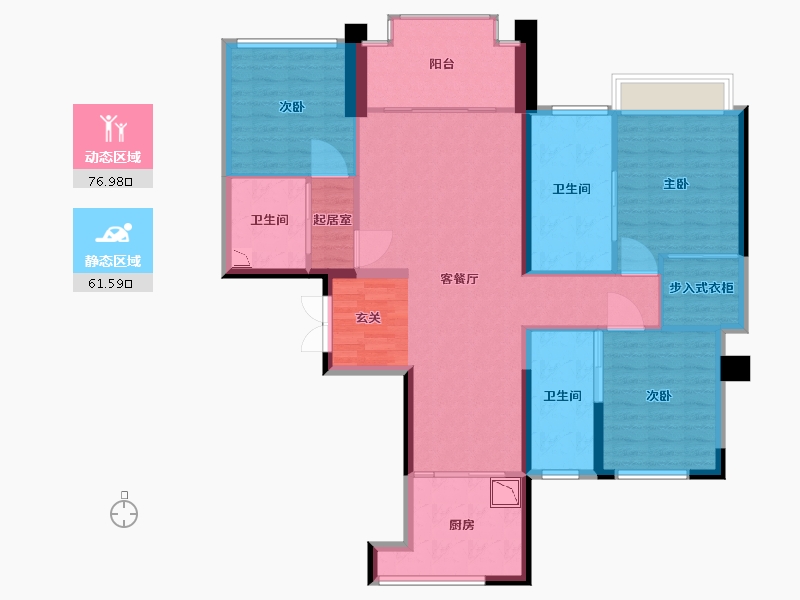 广东省-深圳市-龙华金茂府-124.65-户型库-动静分区