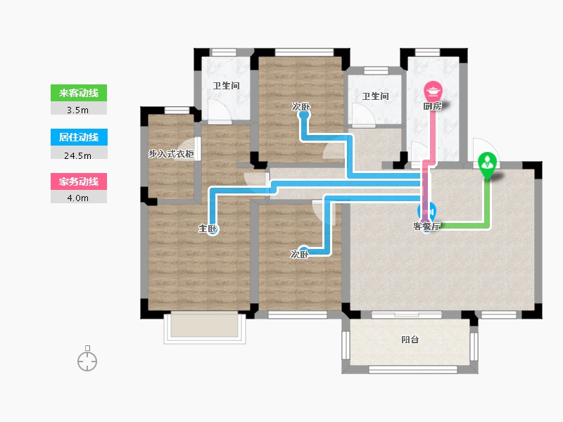 江西省-赣州市-新力帝泊湾-93.79-户型库-动静线