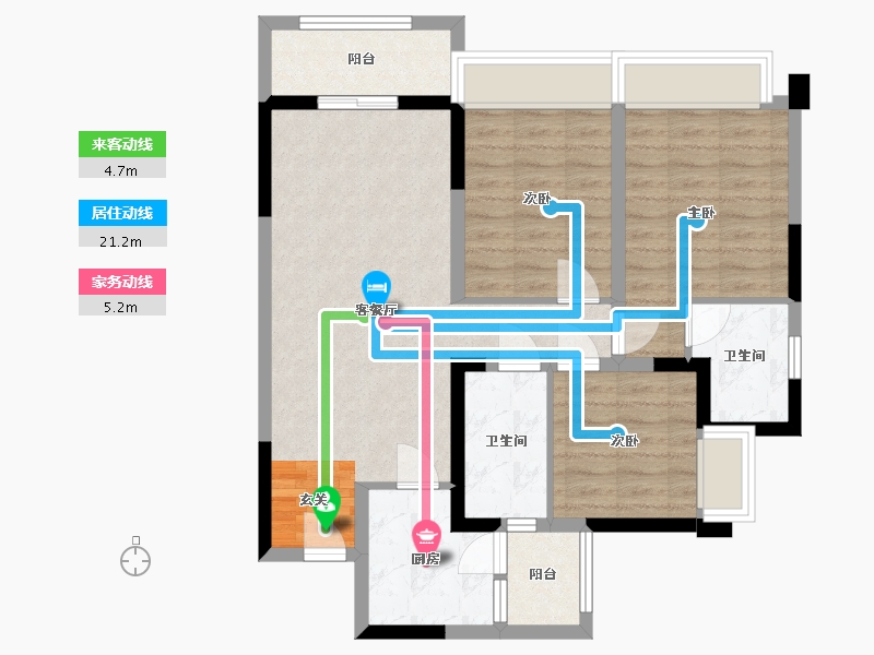 四川省-成都市-置信国色天乡鹭湖宫10区-79.14-户型库-动静线