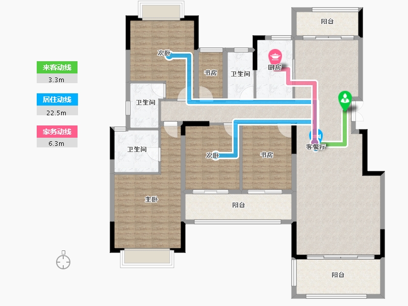 广东省-江门市-天鹅湾-162.65-户型库-动静线