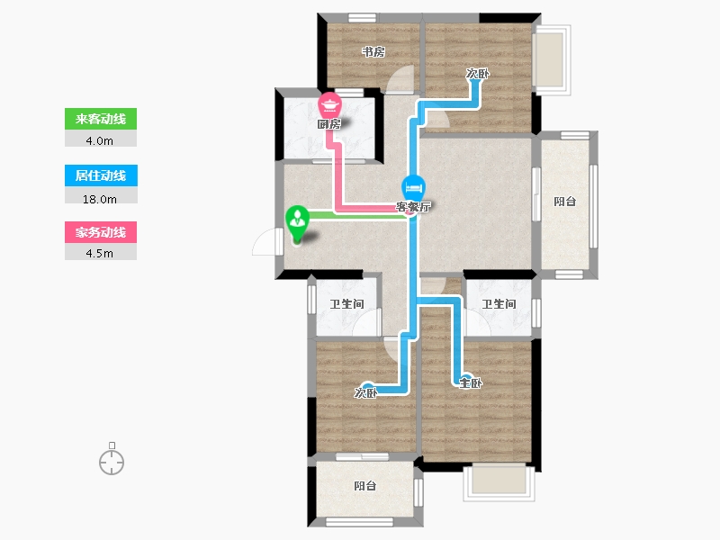 福建省-福州市-融侨・悦江南-84.25-户型库-动静线