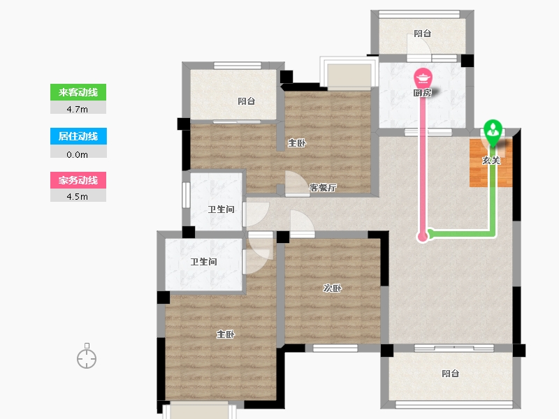 四川省-成都市-铂悦郡二期公园墅-98.50-户型库-动静线