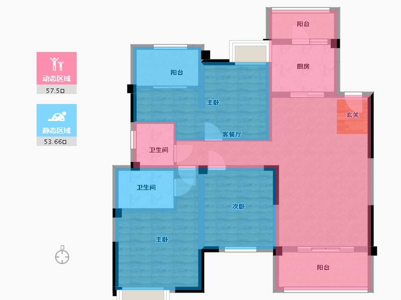 四川省-成都市-铂悦郡二期公园墅-98.50-户型库-动静分区