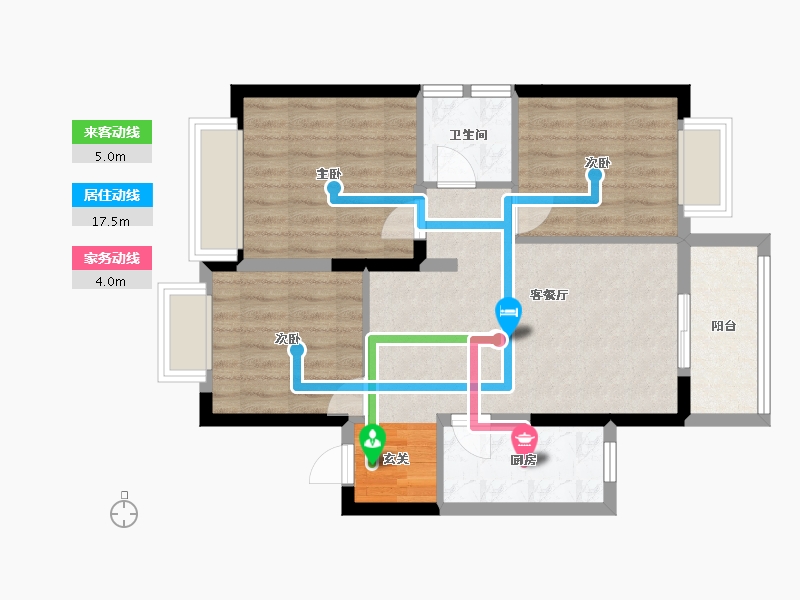 四川省-成都市-同森锦逸-68.26-户型库-动静线