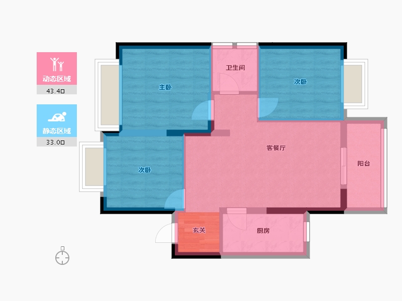 四川省-成都市-同森锦逸-68.26-户型库-动静分区