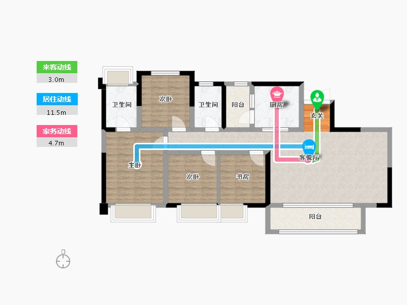 四川省-成都市-城投置地楠悦-98.57-户型库-动静线