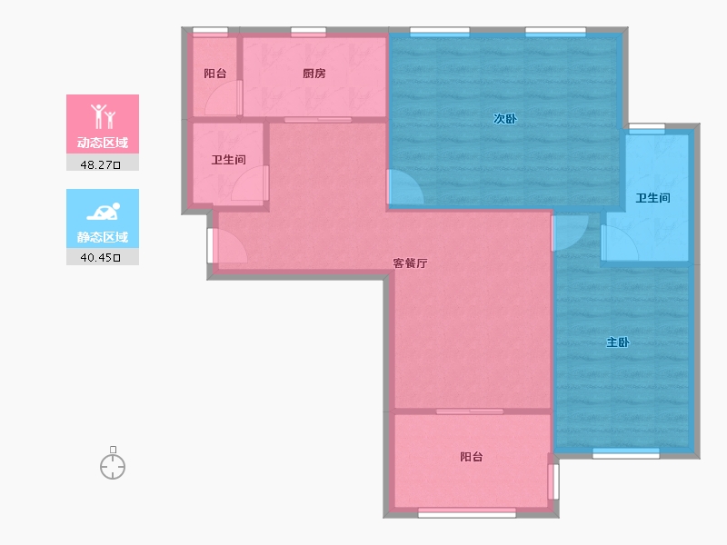 浙江省-宁波市-杭州湾合生国际-80.77-户型库-动静分区