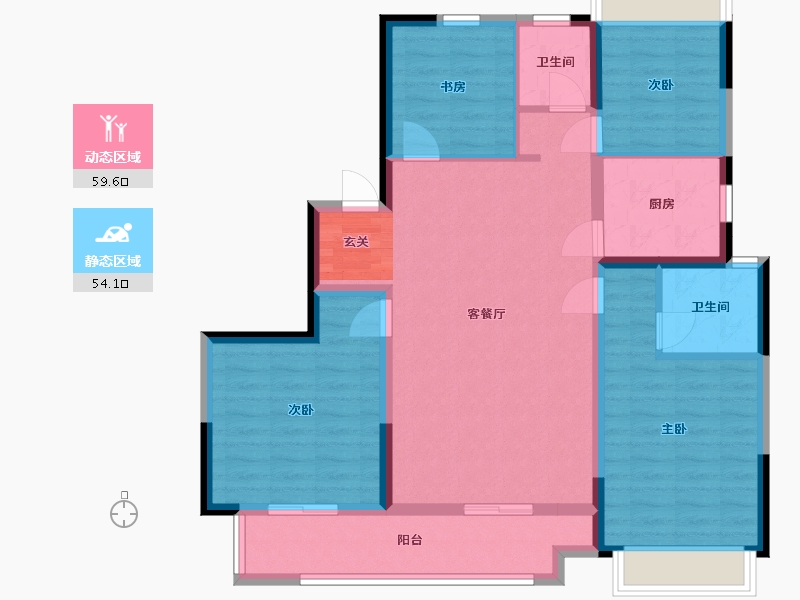 四川省-成都市-大发融悦和府-101.79-户型库-动静分区