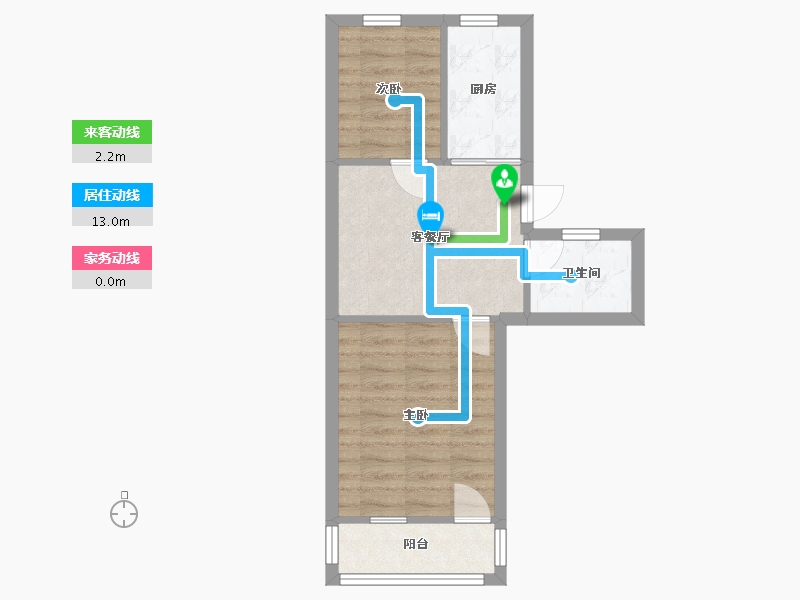 江苏省-苏州市-龙西新村-45.10-户型库-动静线