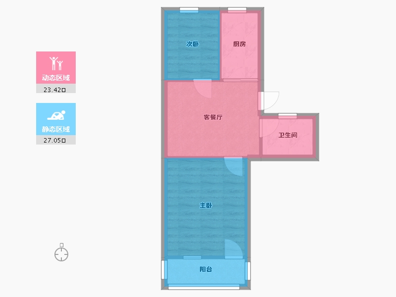 江苏省-苏州市-龙西新村-45.10-户型库-动静分区